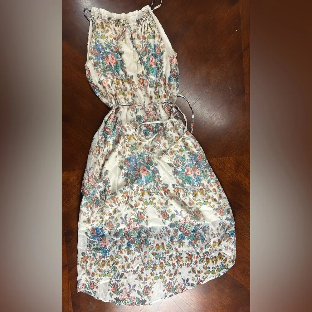 Lucky Brand Floral Maxi Dress - Cream and Blue 100% viscosa - Picture 3 of 10